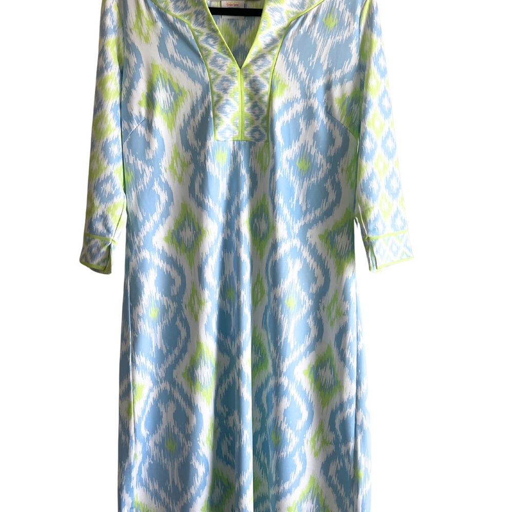 Gretchen Scott Designs Blue and Lime Dress